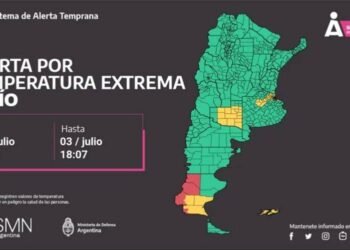 Alerta amarilla por frío extremo en varias provincias